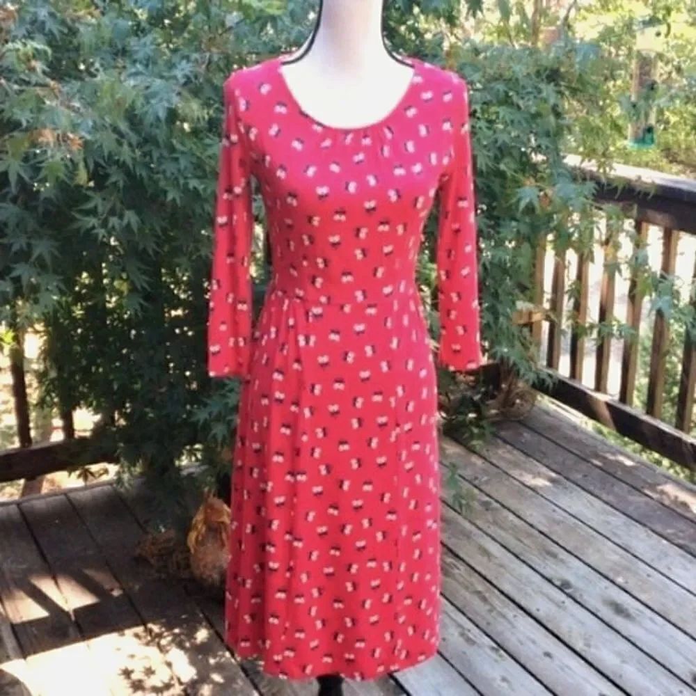 Boden Red Knit Dress